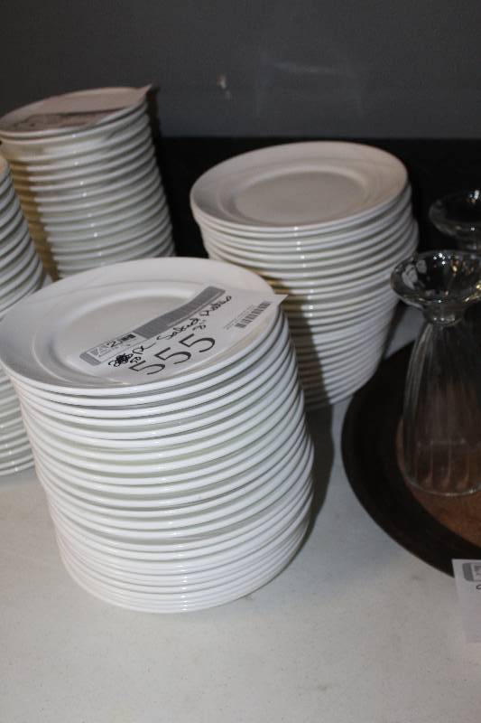 lot 555 image: Lot of (50) China 8in. Salad Plates