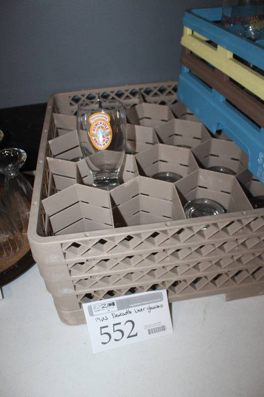 lot 552 image: Lot of (19) Newcastle Beer Glasses