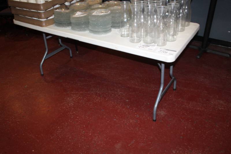 lot 259 image: Lifetime 6ft. Folding Table