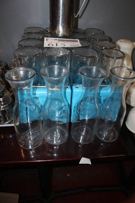 lot 615 image: Lot of (20) Glass Water Carafes