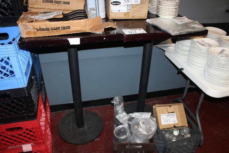 lot 261 image: Lot of (5) High-Top 24in. Square Tables