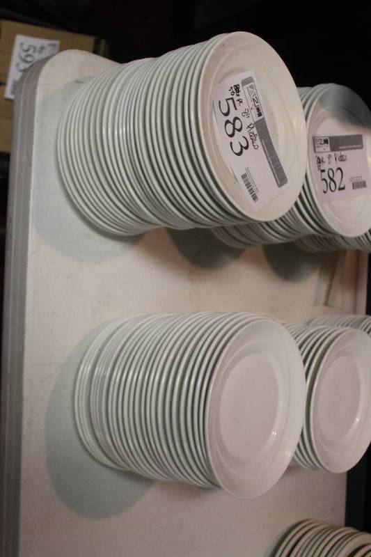 lot 583 image: Lot of (50) Oneida Bone China 8in. Plates