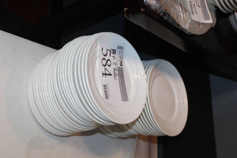 lot 584 image: Lot of (50) Oneida Bone China 8in. Plates