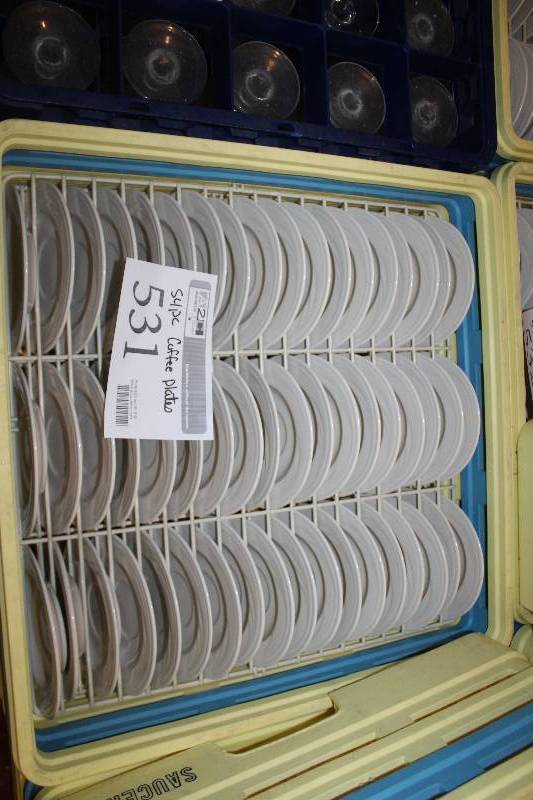 lot 531 image: Lot of (54) Syracuse China Coffee Plates