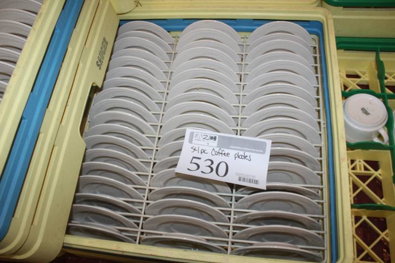 lot 530 image: Lot of (54) Syracuse China Coffee Plates