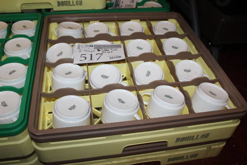 lot 517 image: Lot of (32) Oneida Bone China Coffee Cups
