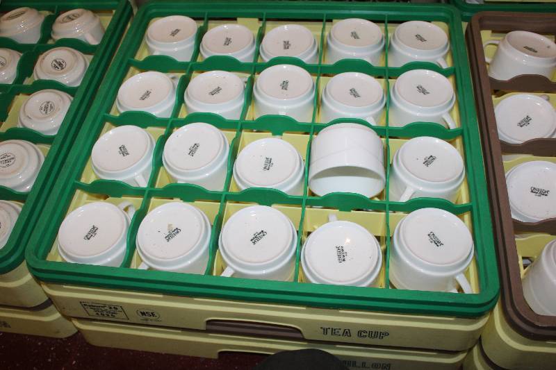 lot 518 image: Lot of (32) Oneida Bone China Coffee Cups