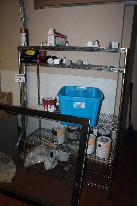 lot 169 image: 4-Shelf Rolling Cart