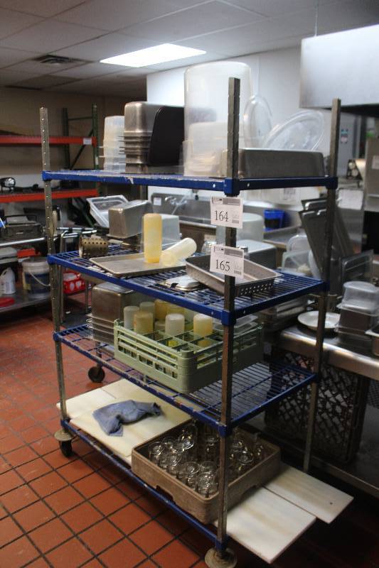 lot 164 image: 4-Shelf Rolling Cart