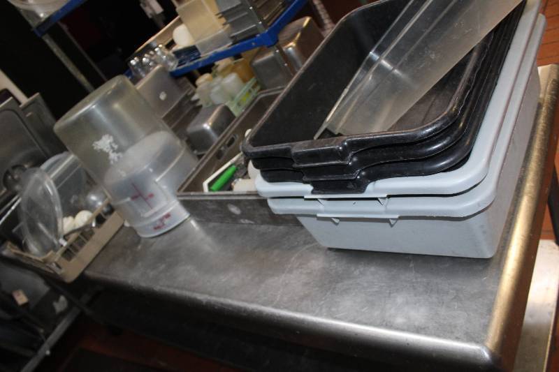 lot 162 image: Metal Bins, Plastic Bins, And More