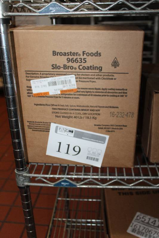 lot 119 image: Broaster Food Slo-Bro Coating