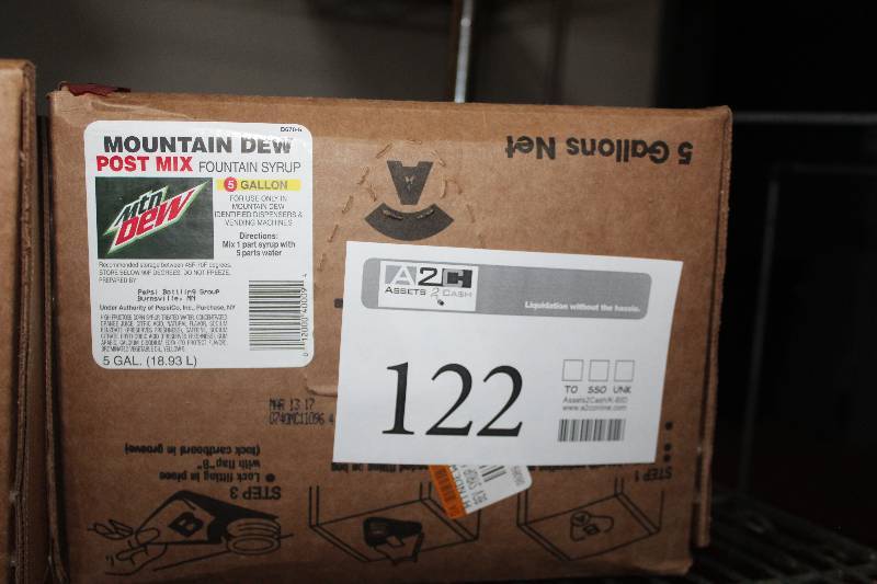 lot 122 image: Mountain Dew Fountain Syrup