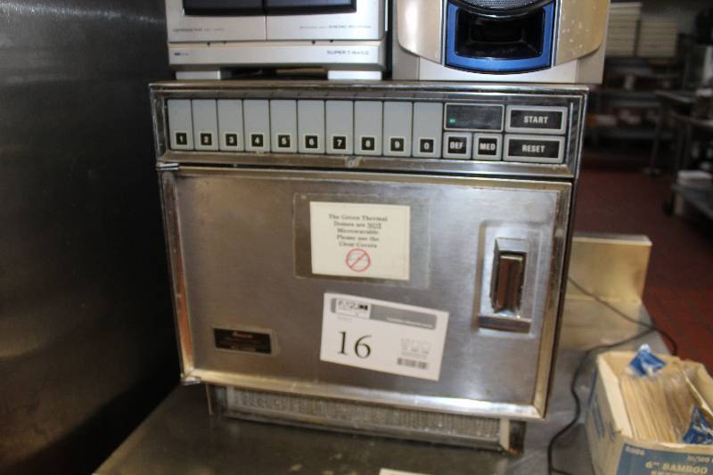 lot 16 image: Amana Commercial Stainless Steel Microwave Oven