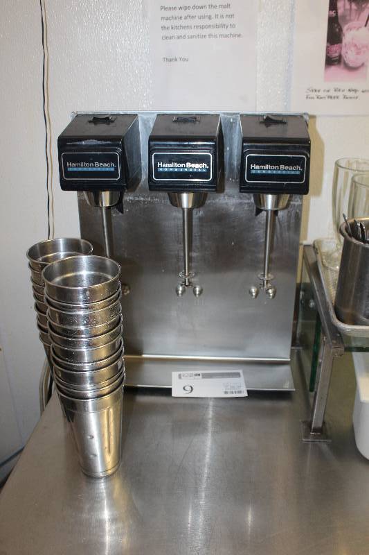 lot 9 image: Hamilton Beach Commercial Stainless Steel Malt Mixer