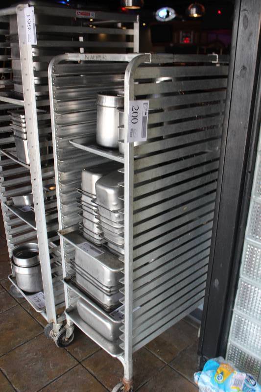 lot 200 image: NSF 4-Wheel Open Bakers Cart