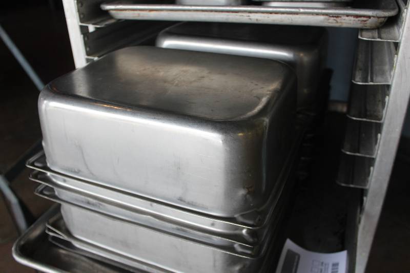 lot 174 image: Lot of (12) NSF Stainless Steel Serving Pans