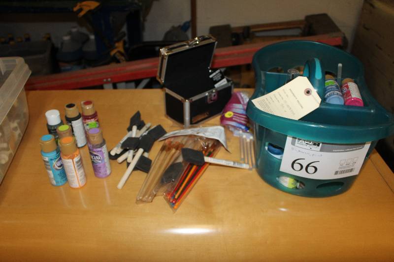 Organizer Bin, Brushes, Paint