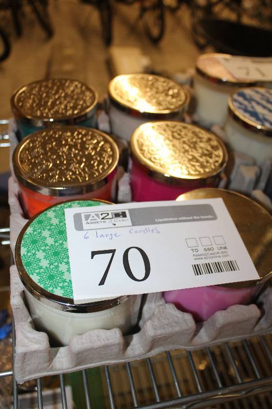 Lot of (6) Large Scented Candles