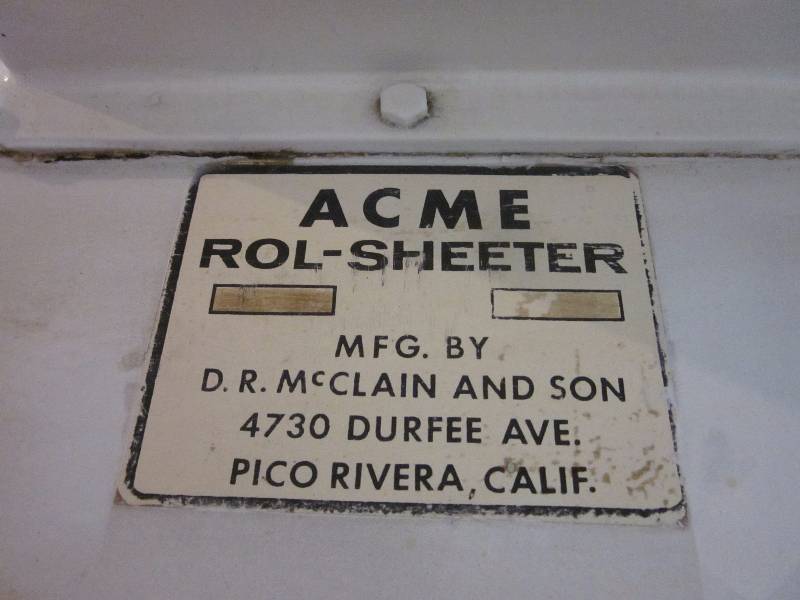 lot 3 image: Acme Rol Sheeter
