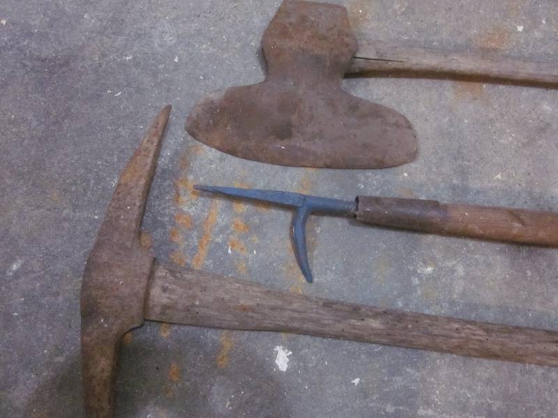 lot 31 image: Broad Axe, Pickaxe, HookSpear