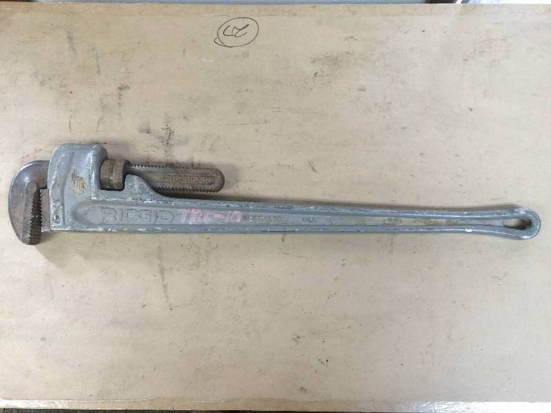 lot 46 image: Ridgid Aluminum Pipe Wrench