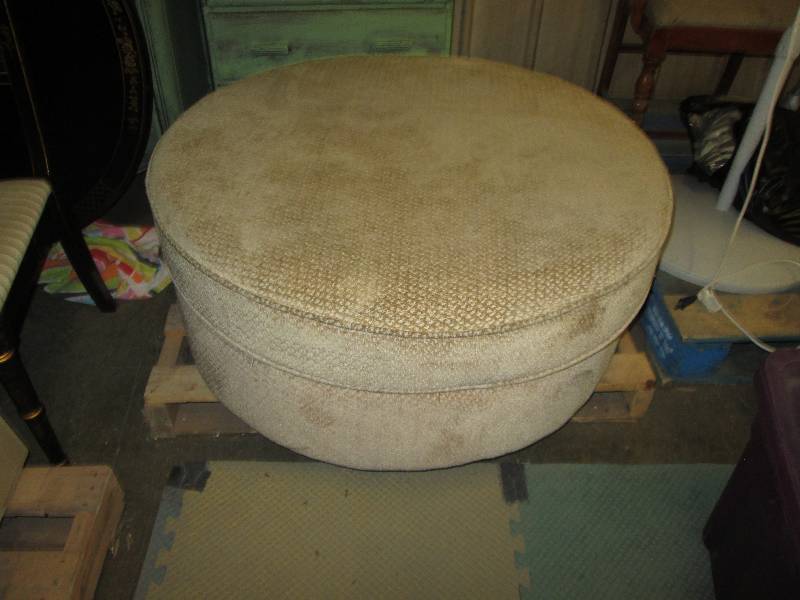 Large Circular Ottoman 38 inches ac...
