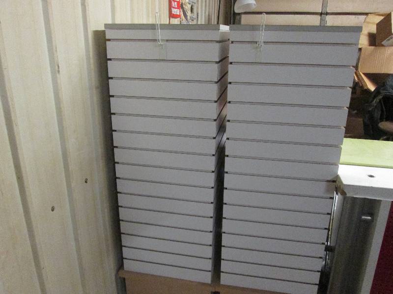 Lot of 2 Slat Wall Display Units on...