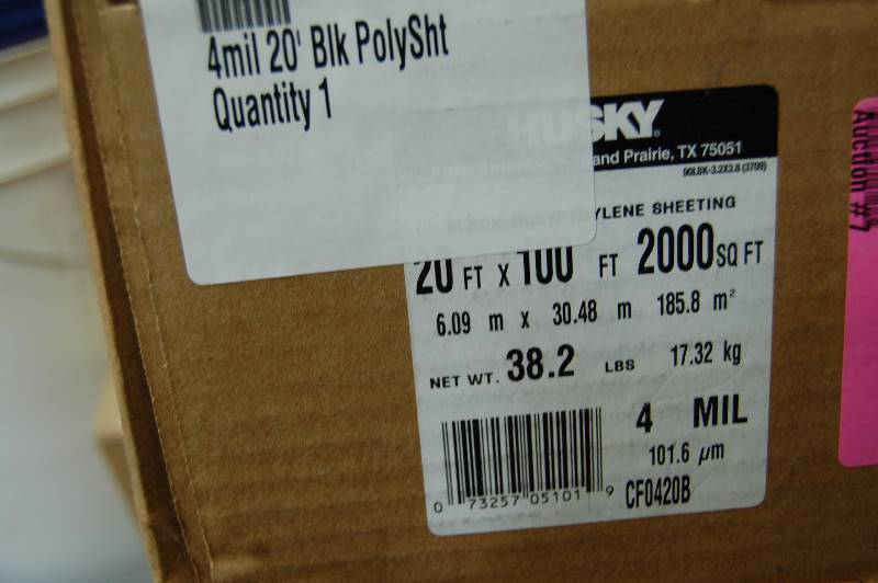 lot 23 image: 20x100 Roll 4mil Black Construction Film