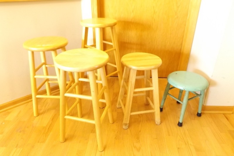 lot 8 image: Lot of Wood Stools