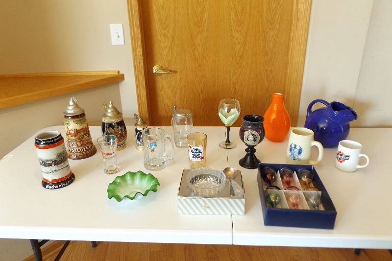 lot 21 image: Lot of Collectible Steins, Glassware, etc.