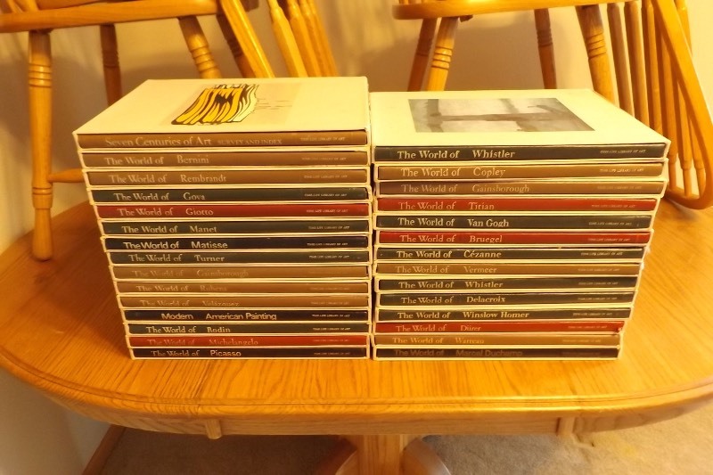 lot 33 image: 29 Volume Set of Time Life Library of Art In dust Covers