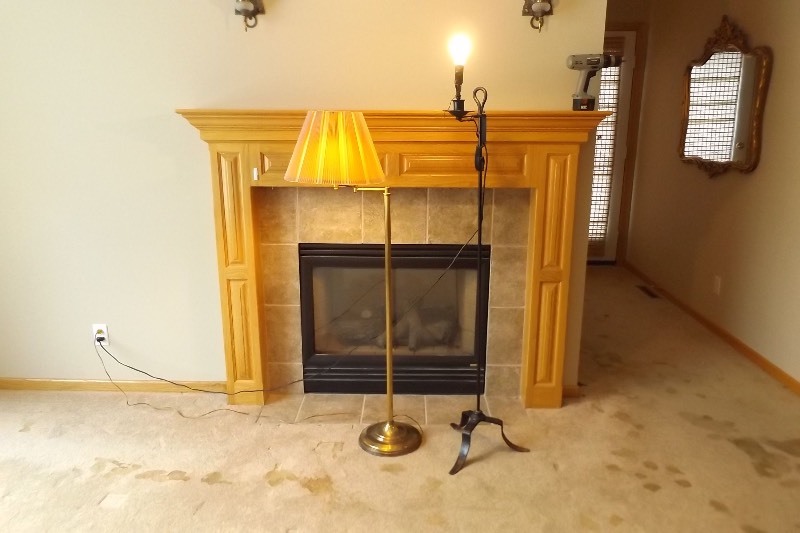 lot 53 image: Antique Iron Floor Lamp and Vintage Floor Lamp