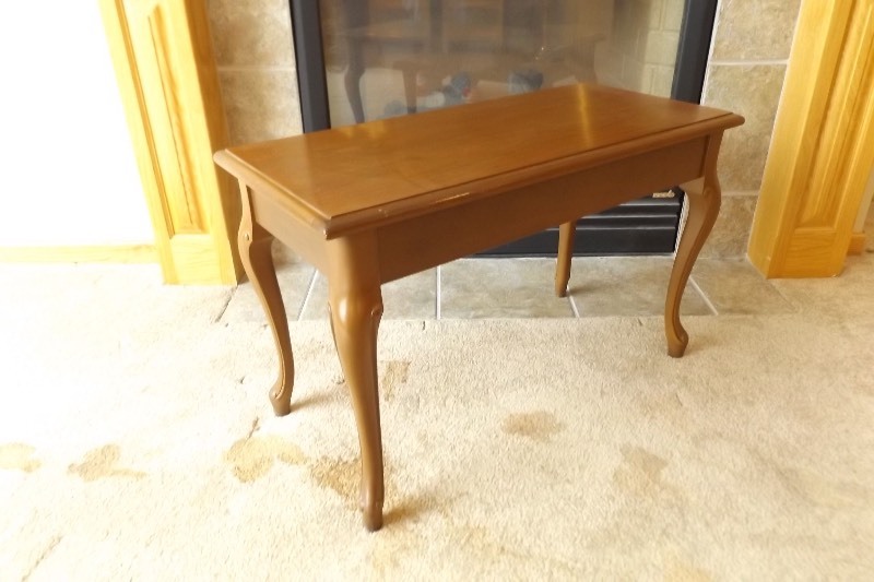 lot 56 image: Solid Wood Piano Bench