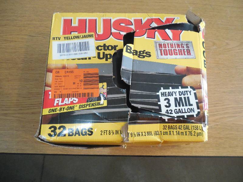 lot 59 image: HUSKY 42 Gal. Clean-Up Bags (32-Count)