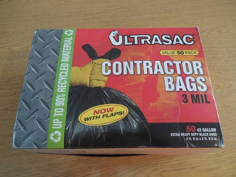 lot 60 image: Ultrasac 42 Gal. Contractor Bag with Flaps (50-Count)