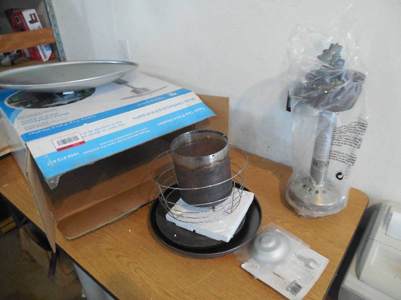 lot 114 image: Gardensun 11,000 BTU Powder Coated Bronze Tabletop Propane Patio Heater