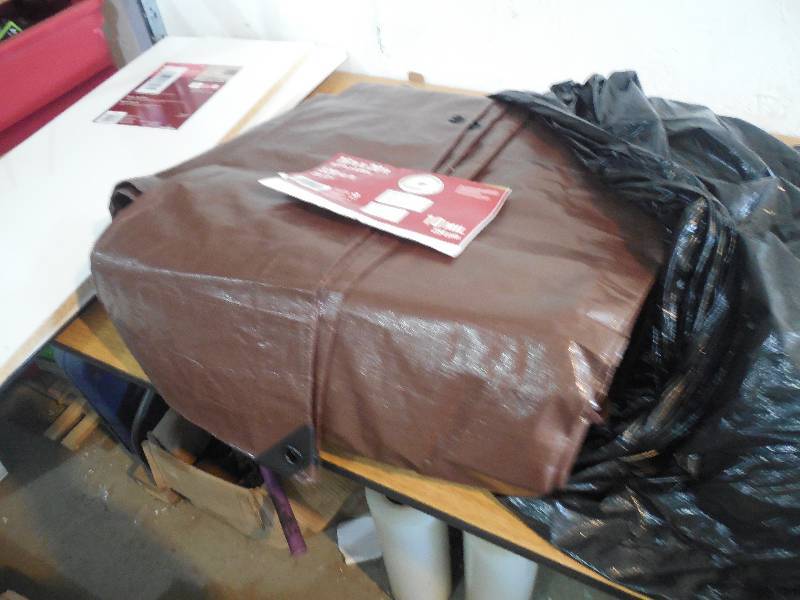 lot 125 image: Everbilt 16 ft. x 20 ft. Brown Heavy-Duty Tarp