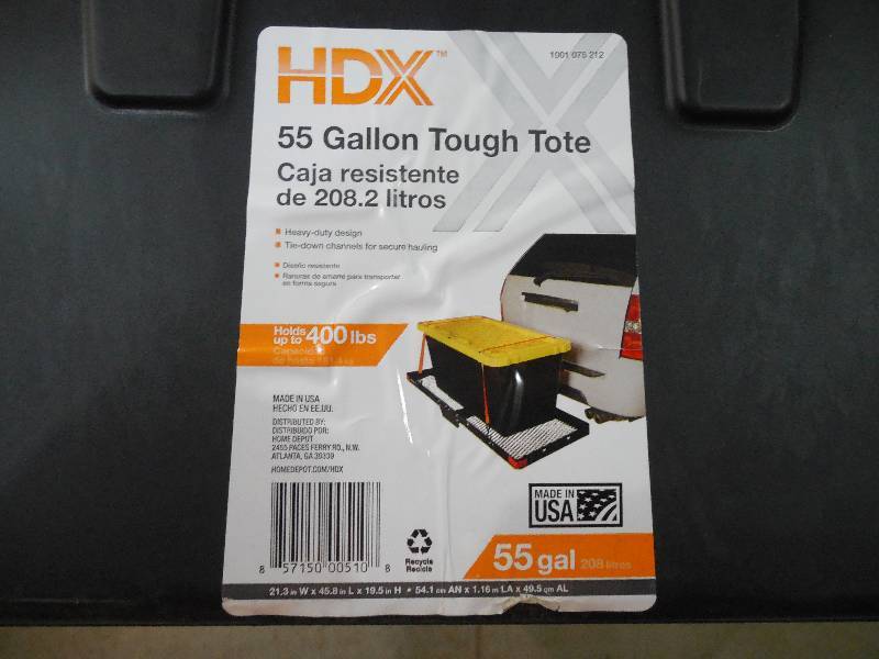 hdx tough tote 55 gallon