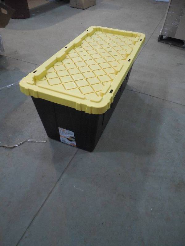 lot 79 image: HDX 55 Gal. Storage Tote in Black