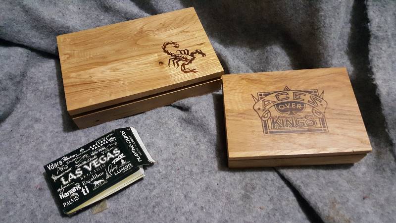 Wooden dominos box & Card box