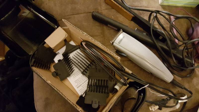 Conair hair trimmer with case, and straightener