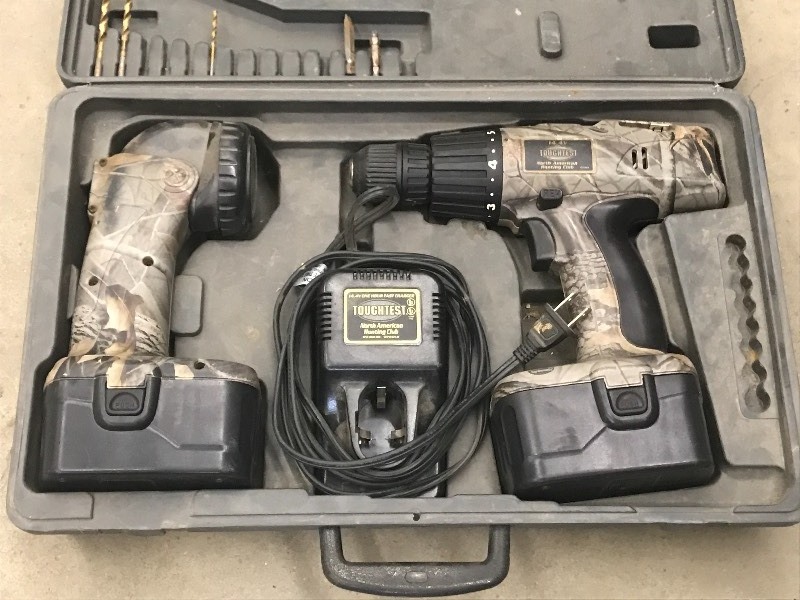 lot 33 image: Toughest 14.4Volt Camoflauge Drill ...