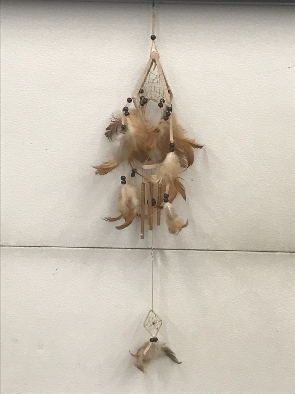 lot 53 image: Handmade Feathered Wind Chime, Nice...