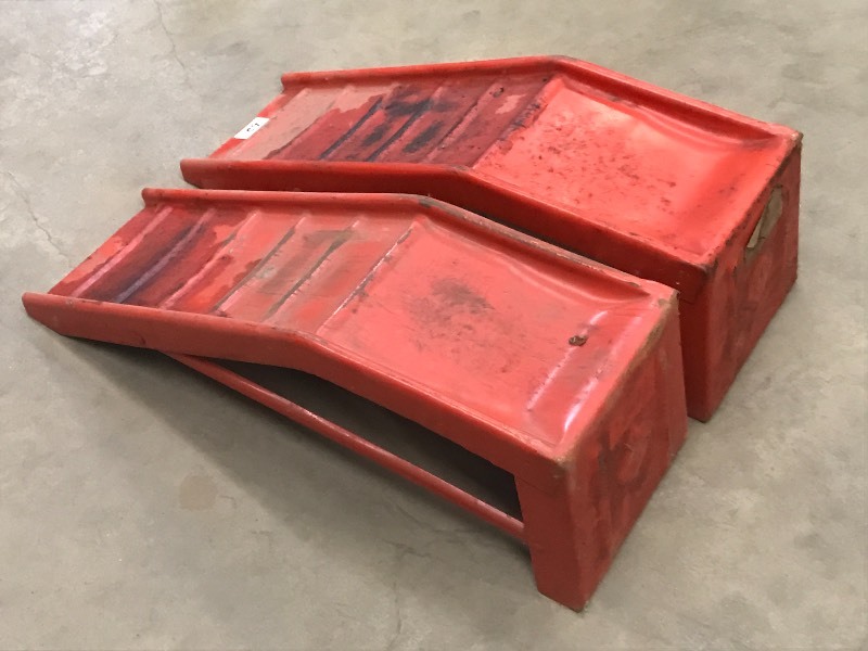 lot 62 image: Set Of Steel Car Ramps ...