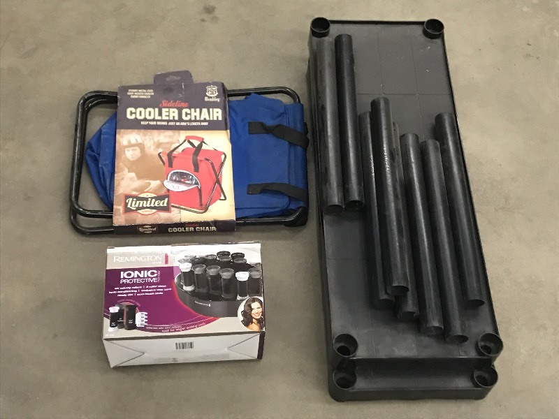 lot 63 image: Lot Of Portable Cooler Chair, 2-Le...