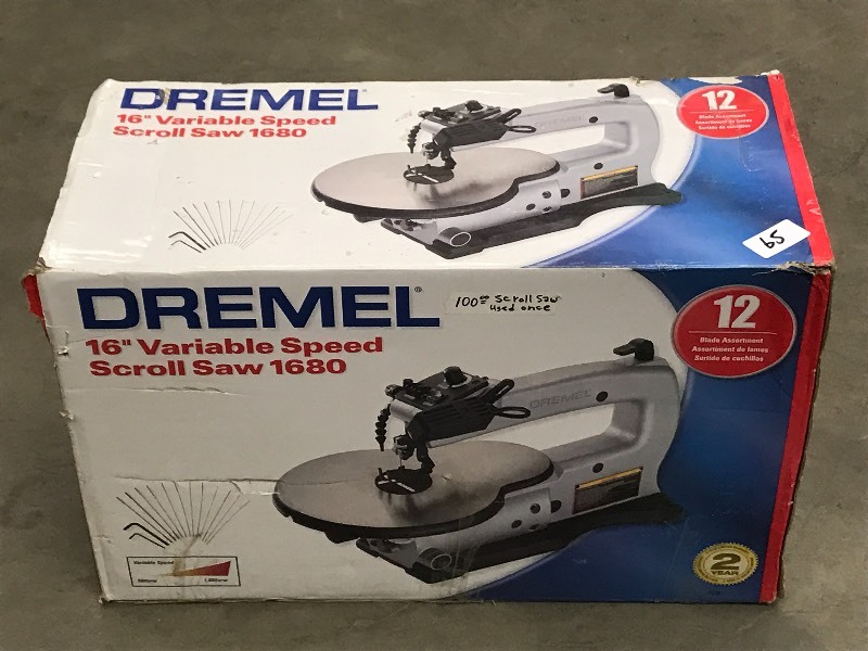 lot 65 image: Dremel 16 Variable Speed Scroll Sa...