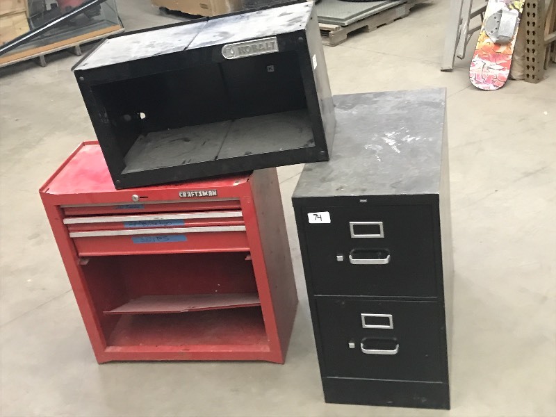 lot 74 image: Lot Of 2-Drawer File Cabinet, (2) ...