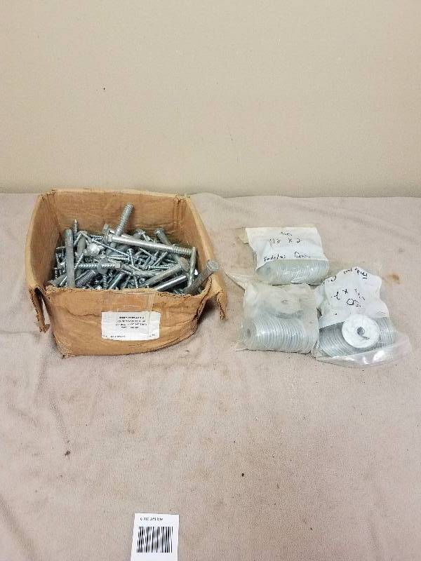 lot 82 image: Mixed lot of washers and bolts larger