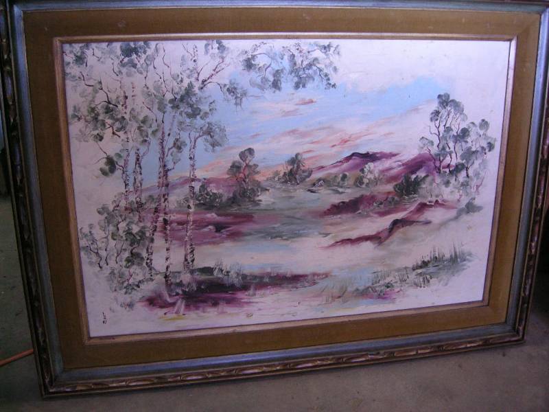 lot 21 image: Vintage Oil Painting