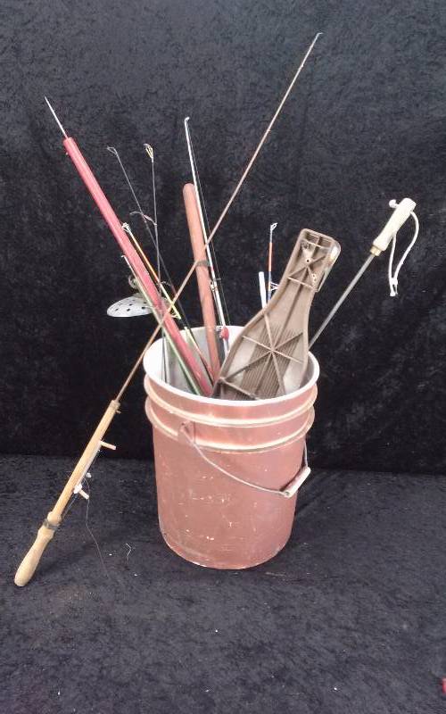 Lot - Ice Fishing Poles, misc